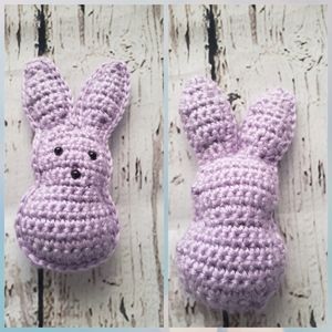 Purple Crochet Easter Peep